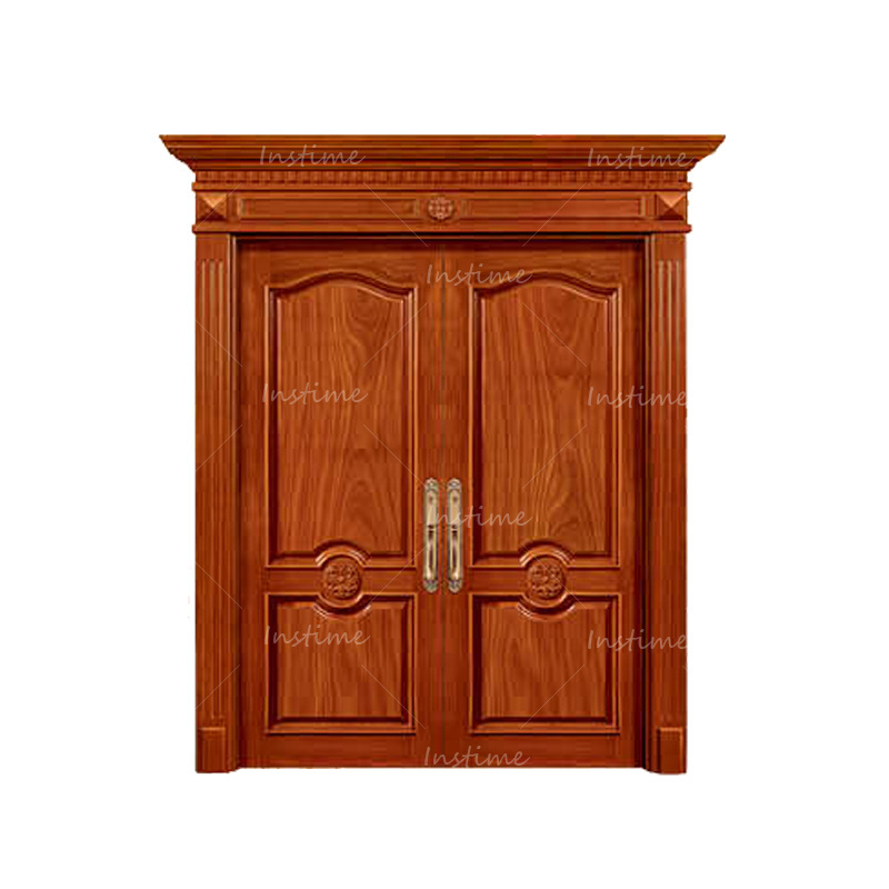 Instime New Design Luxury Good Price High Quality Solid Wooden Door Chinese Style Interior Door For House