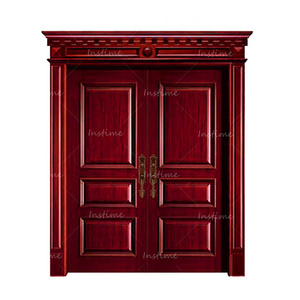 Instime Modern Minimalist Pure Solid Wood Door Composite Solid Wood Multi-Layer Solid Wood Soundproof Door For Front Main Gate