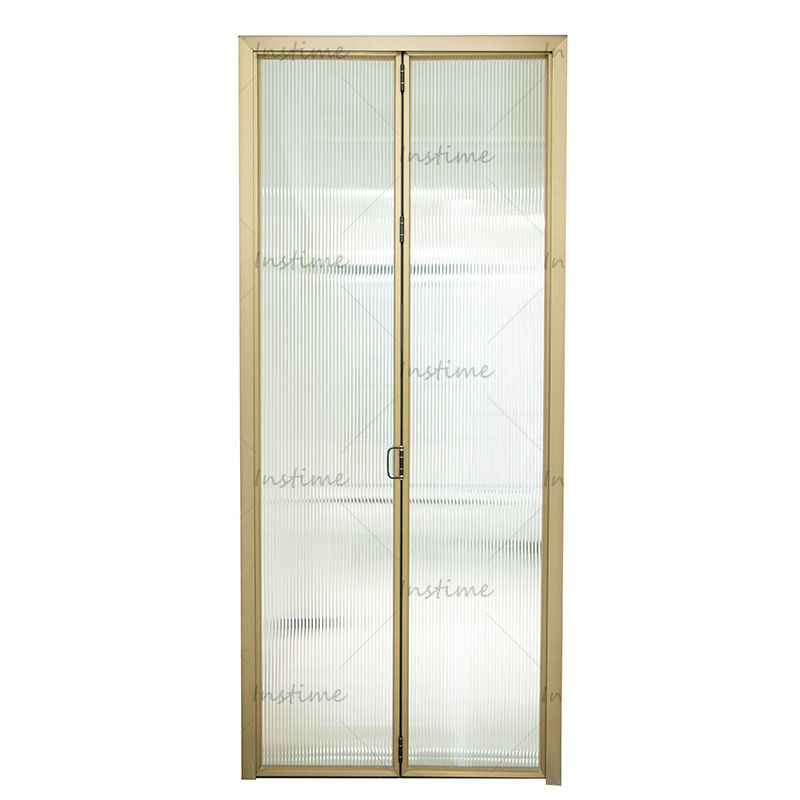 Instime Outdoor Bifold Doors Usa Thermal Break Modern designs Aluminum Alloy Double Tempered Glass Bi Folding Door For Apartment