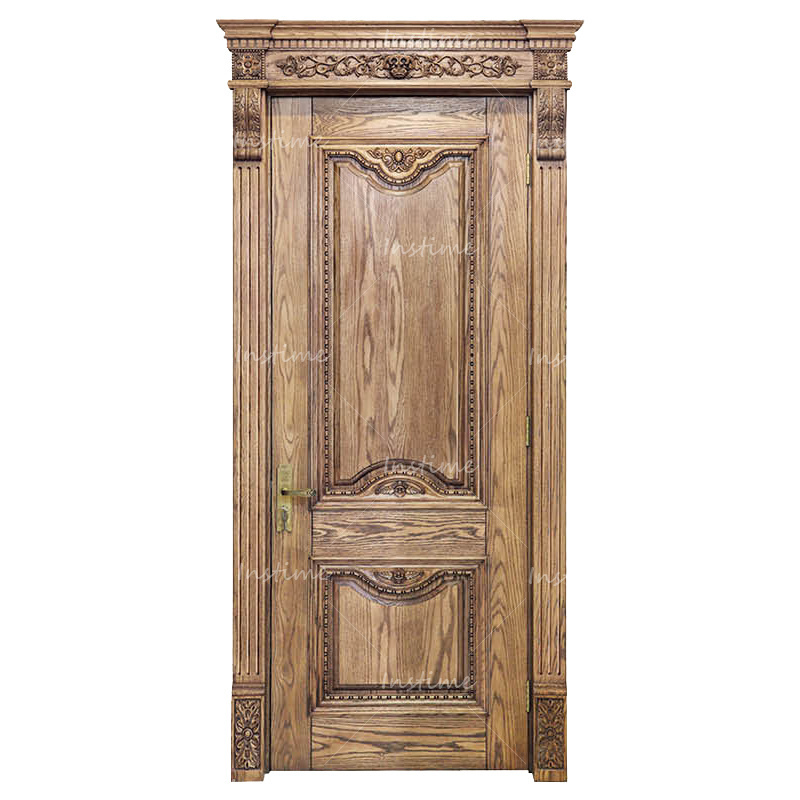 Instime Latest Design Modern Main Entry Entrance Room Security Interior Exterior Solid Wood Door For House Bedroom