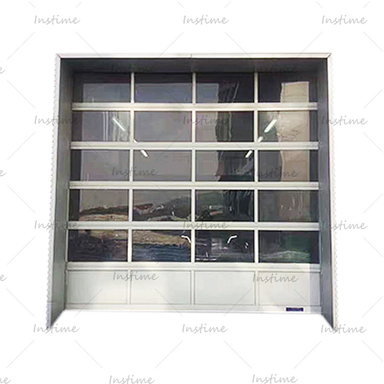 Instime Commercial 12X7 Transparent Or Frosted Motorized Garage Doors For House