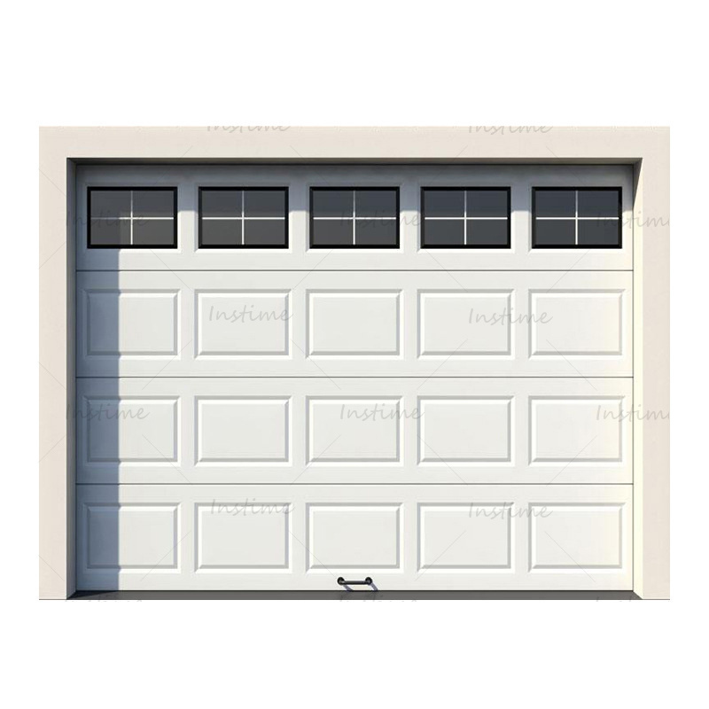 Instime Modern Style HIgh Quality Automatic Sectional Overhead Aluminum Frosted Glass Garage Doors With Garage Door For House