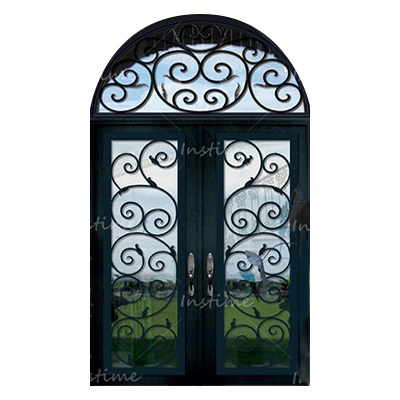 Instime Alucasa Balcony Iron Door Design Main Entrance Doors Grill Design Wrought Iron Double Door