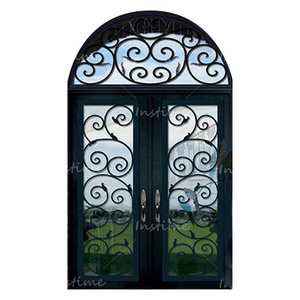 Instime Alucasa Balcony Iron Door Design Main Entrance Doors Grill Design Wrought Iron Double Door