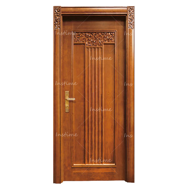 Instime Latest Design Modern Main Entry Entrance Room Security Interior Exterior Solid Wood Door For House Bedroom