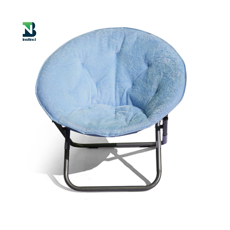 INSTNCT Cozy Chair/Faux Fur Saucer Chair for Bedroom moon chair relax folding foldable