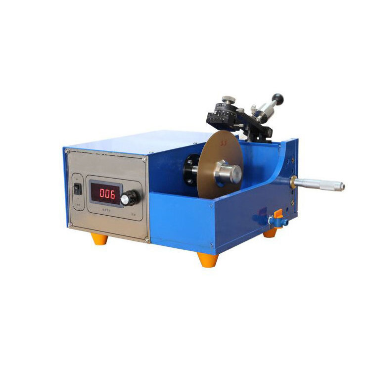 Compact precision low speed diamond wheel saw for cutting fragile materials