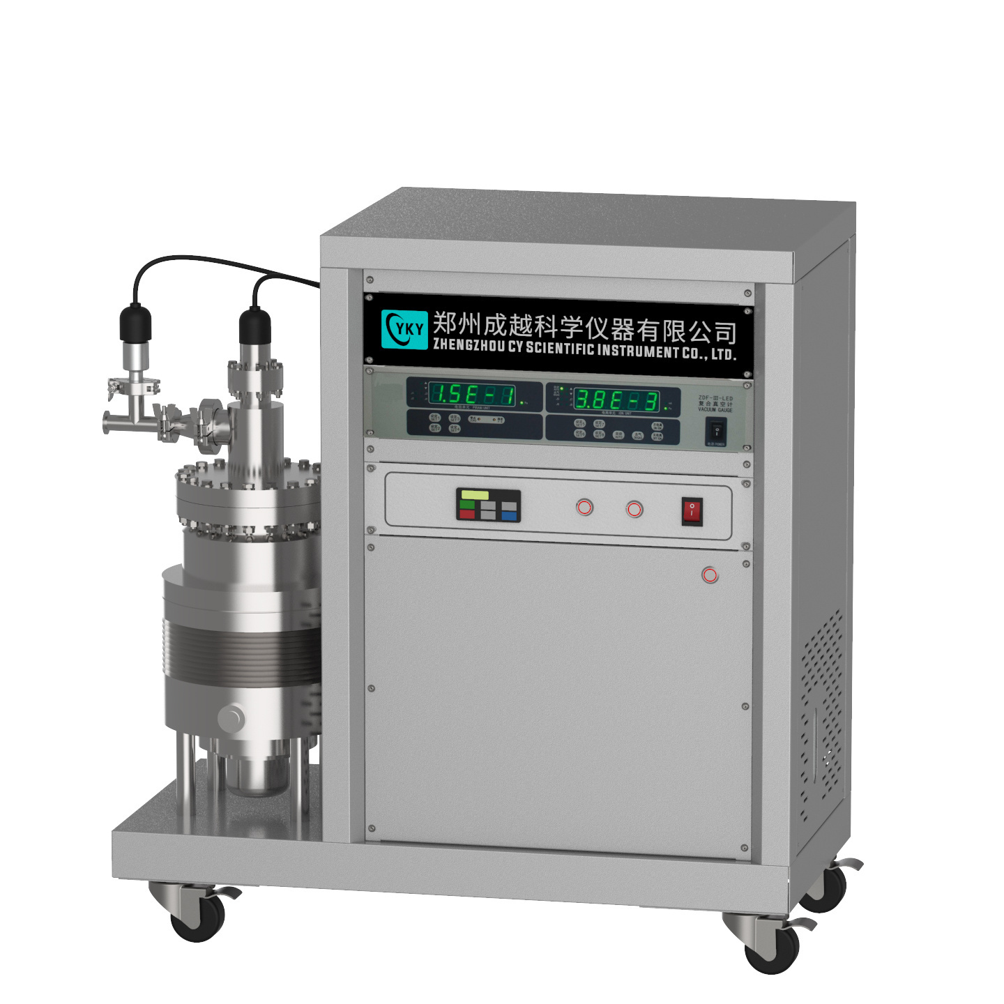 High vacuum molecular pump unit for surface analysis and sputtering and evaporation coating