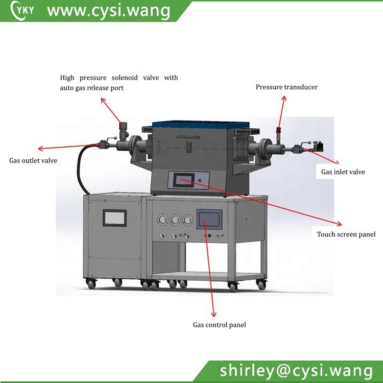 High temperature and high pressure tube furnace CY-HS1200-85I-T high pressure high temperature furnace inconel