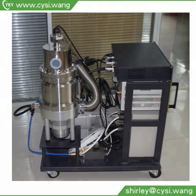 High vacuum molecular pump unit for surface analysis and sputtering and evaporation coating