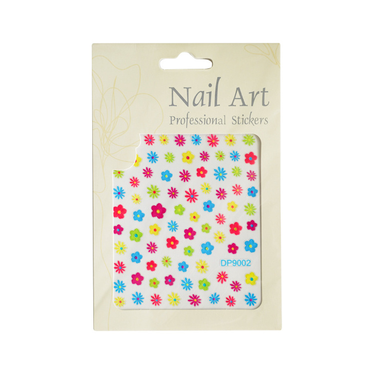 Nail Art Colorful Nail Sticker Art Flower Nail Wraps Sticker Manicure Decals