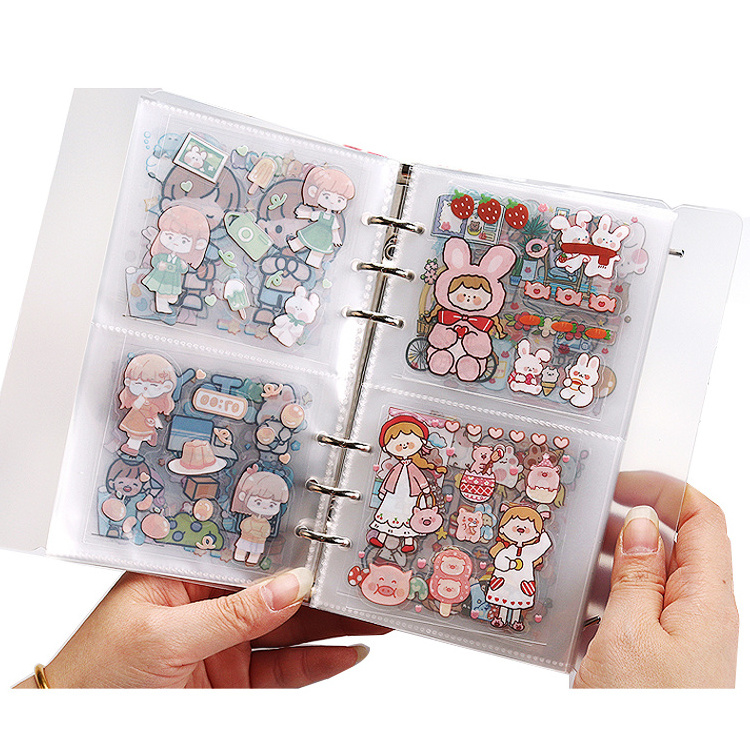 Custom Reusable Removable Creative Card Holder Collect Book Transparent Cover Blank Sticker Collection Pop Star Photo Album