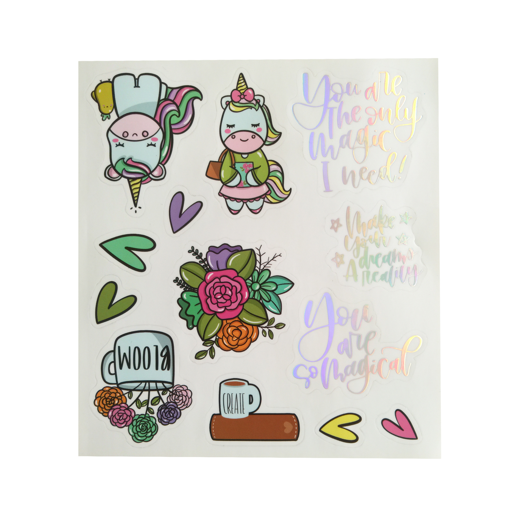 Wholesale Clear Transparent Printed laptop planner paper die cut Self Adhesive vinyls PVC Stickers