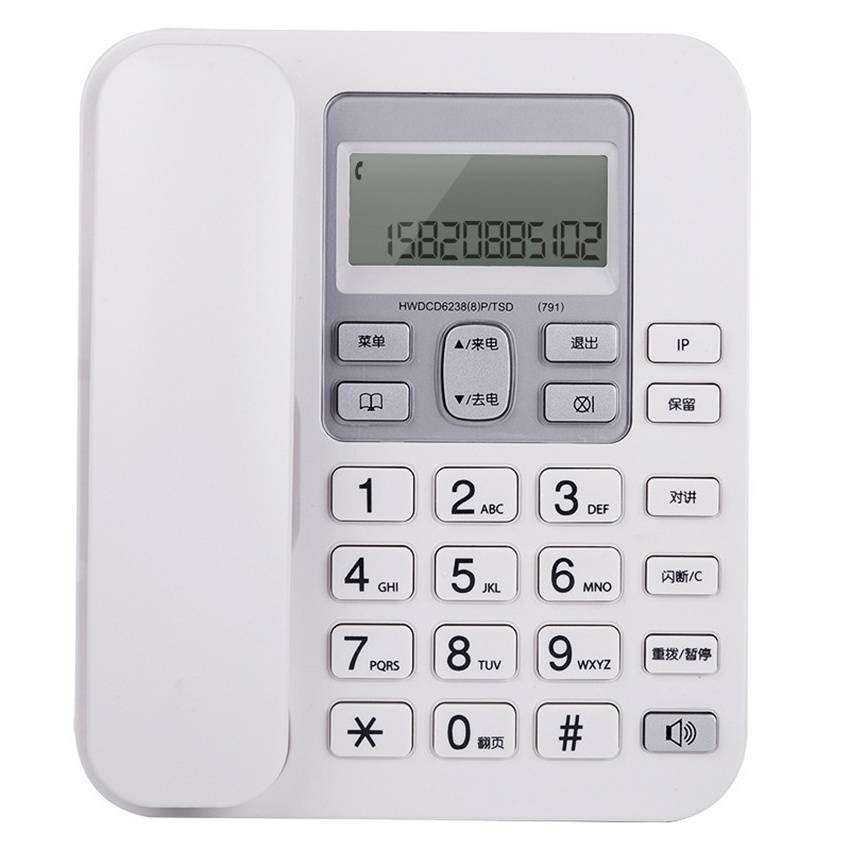 2.4Ghz Expandable Corded/Cordless Phone with FSK / DTMF Dual System, Alarm Clock, 1 Handset Cordless Phone for Home Office