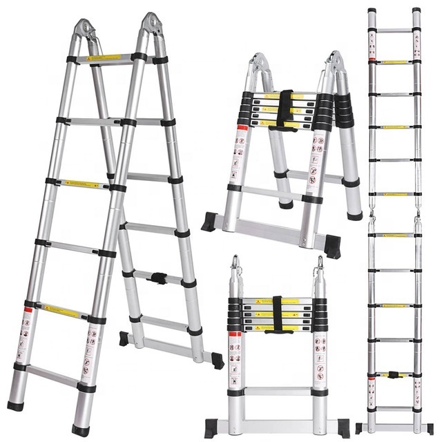 Factory direct sale high quality carbon extension fiber 5m telescopic ladder