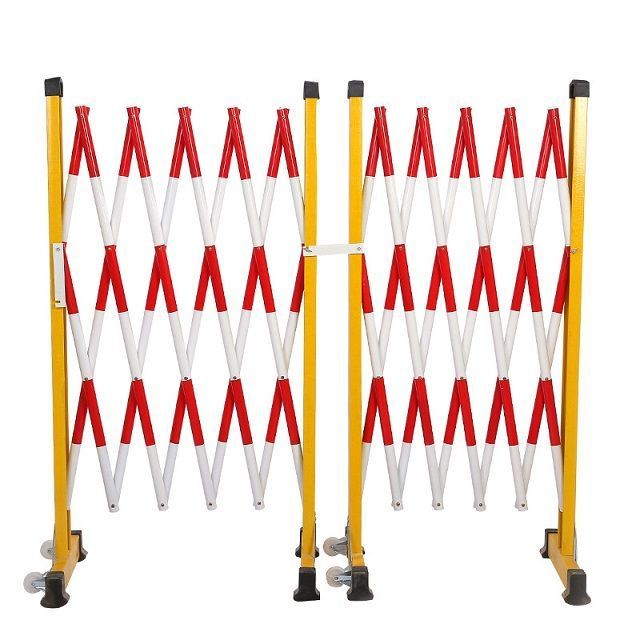 Retractable Security Fence - Wheeled Scissor Barrier for Portable and Versatile Applications