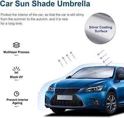 umbrella car sunshade sun visor protector foldable umbrella sunshade  for car