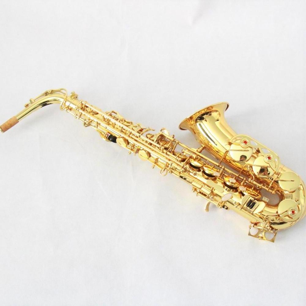 Hot Sale High Grade Student Yellow Brass Woodwind Beginner Golden Color OEM Cheap Price Eb Tone Saksafon Alto Saxophone