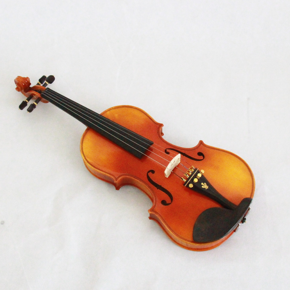 beautiful sound stradivari string instruments student study level handmade spruce face ebony fingerboard violin