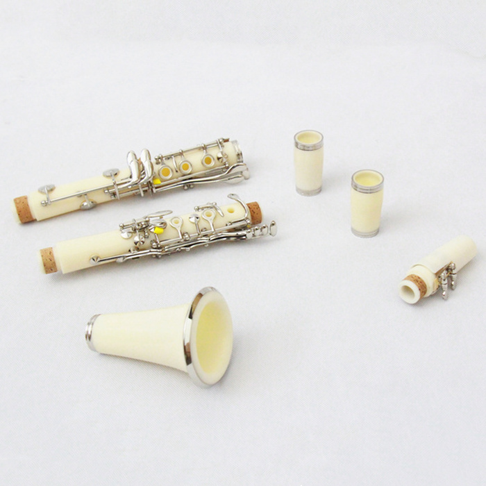 High Quality OEM Color B Flat White Color ABS Plastic Clarinet