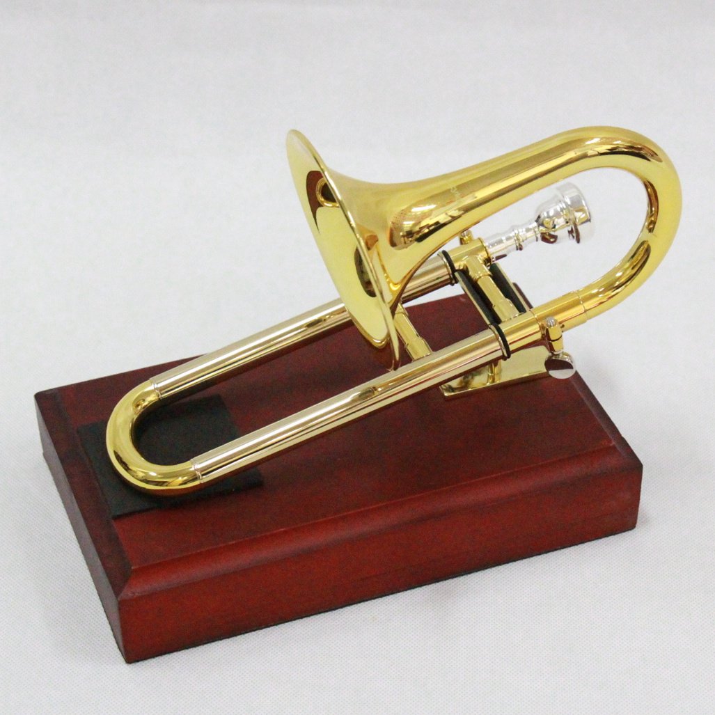 Good quality professional trombone Brass Body Gold Lacquer chinese piccolo trombone