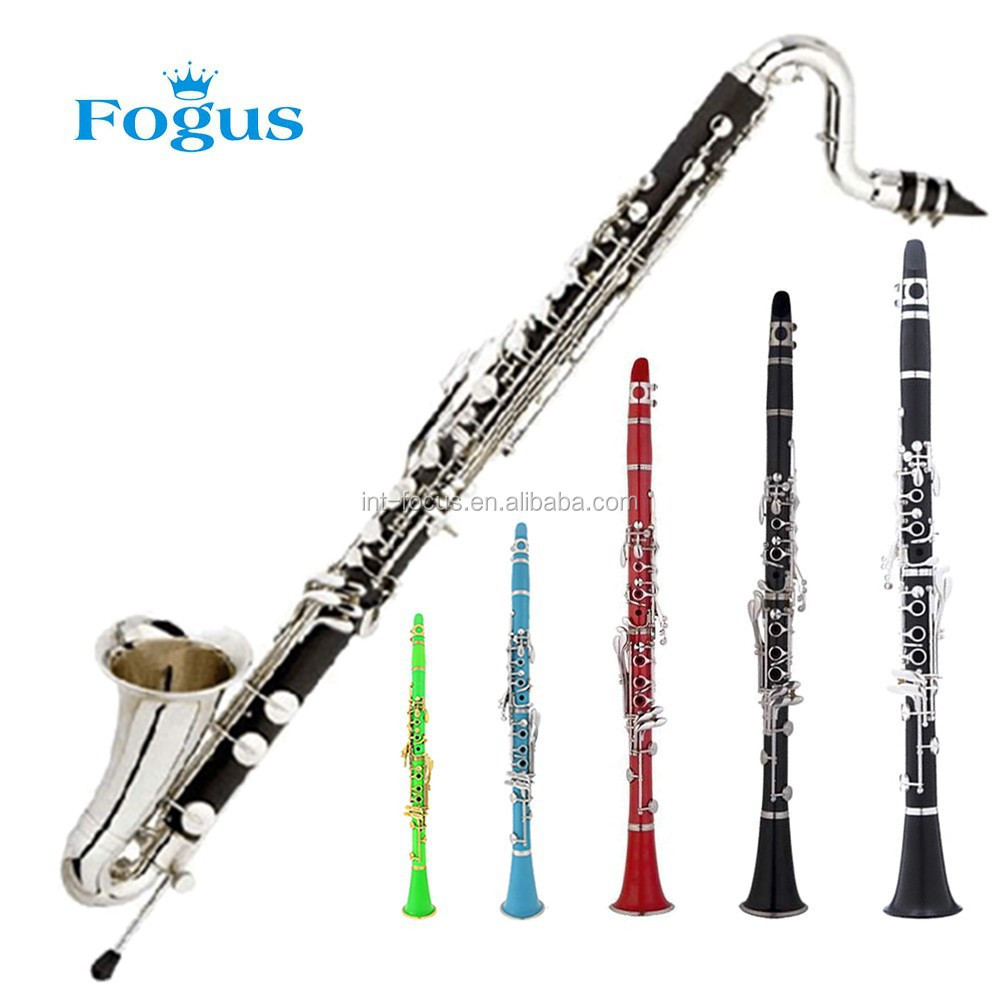 Focus ABS Plastic Colored Clarinet, Hard Rubber/ Ebony Wood Clarinet, Bass Clarinet