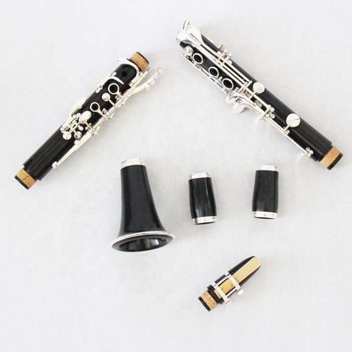 Wood clarinet high quality clarinet b flat professional silver plated clarinet