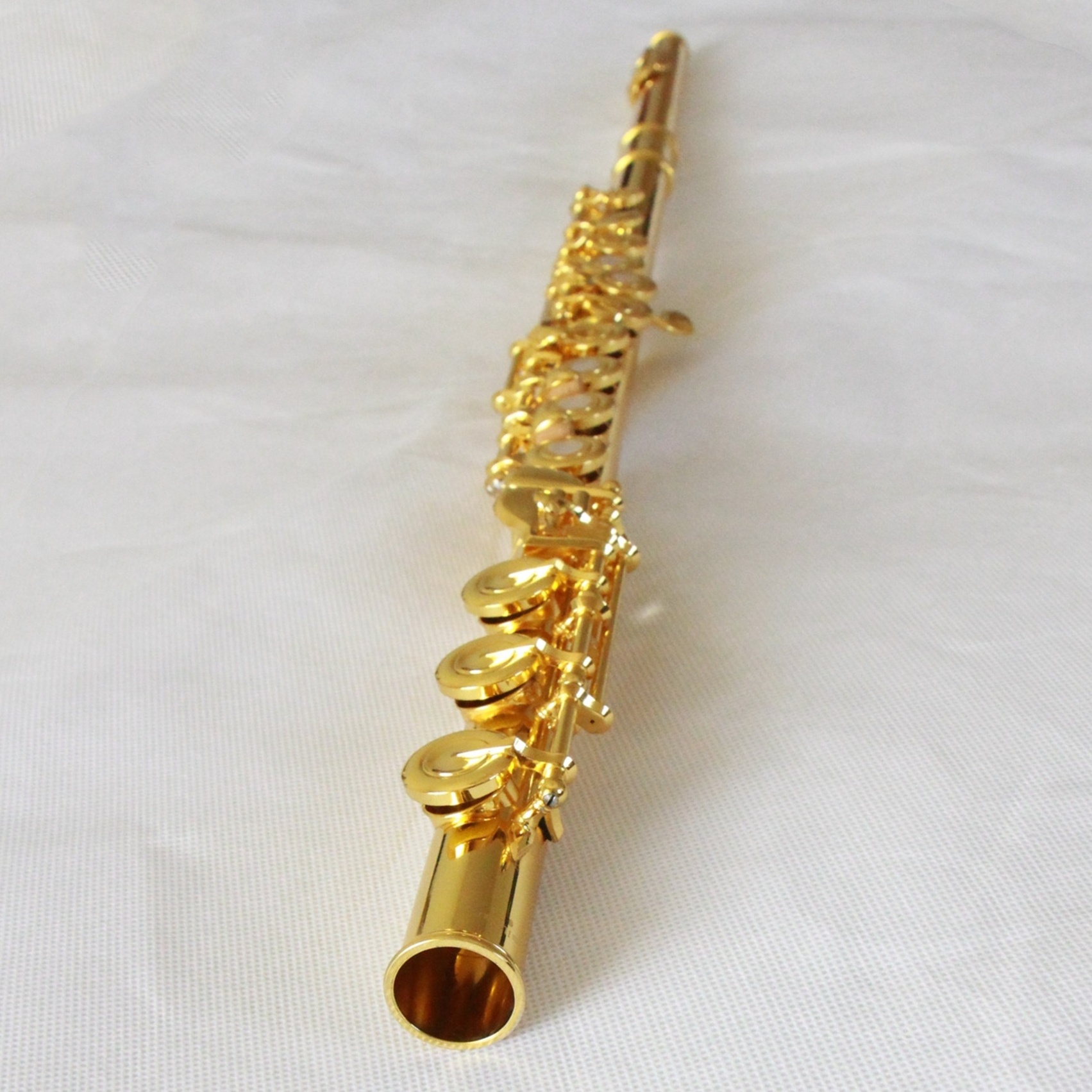 High quality Flute 17 open holes flute music instrument solid silver gold plated flute professional