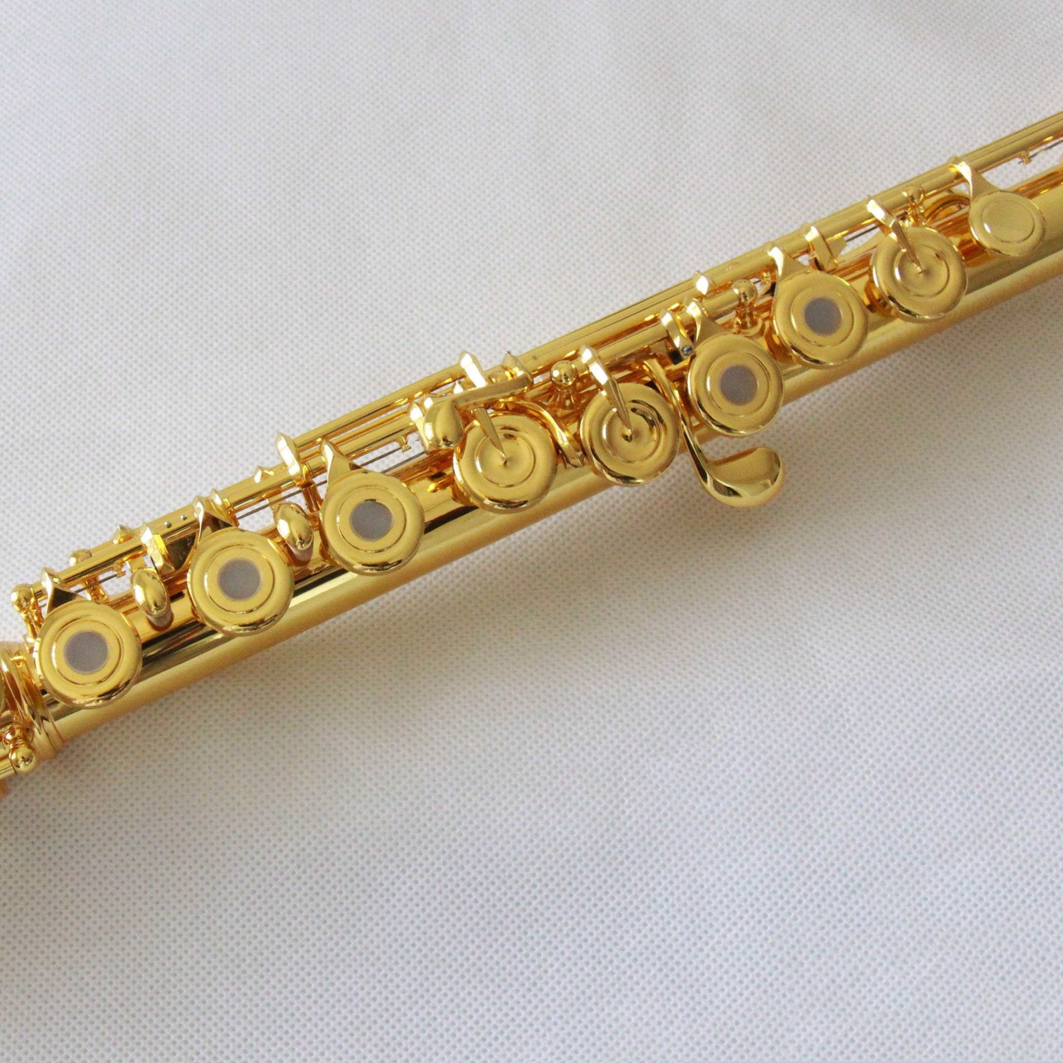 High quality Flute 17 open holes flute music instrument solid silver gold plated flute professional