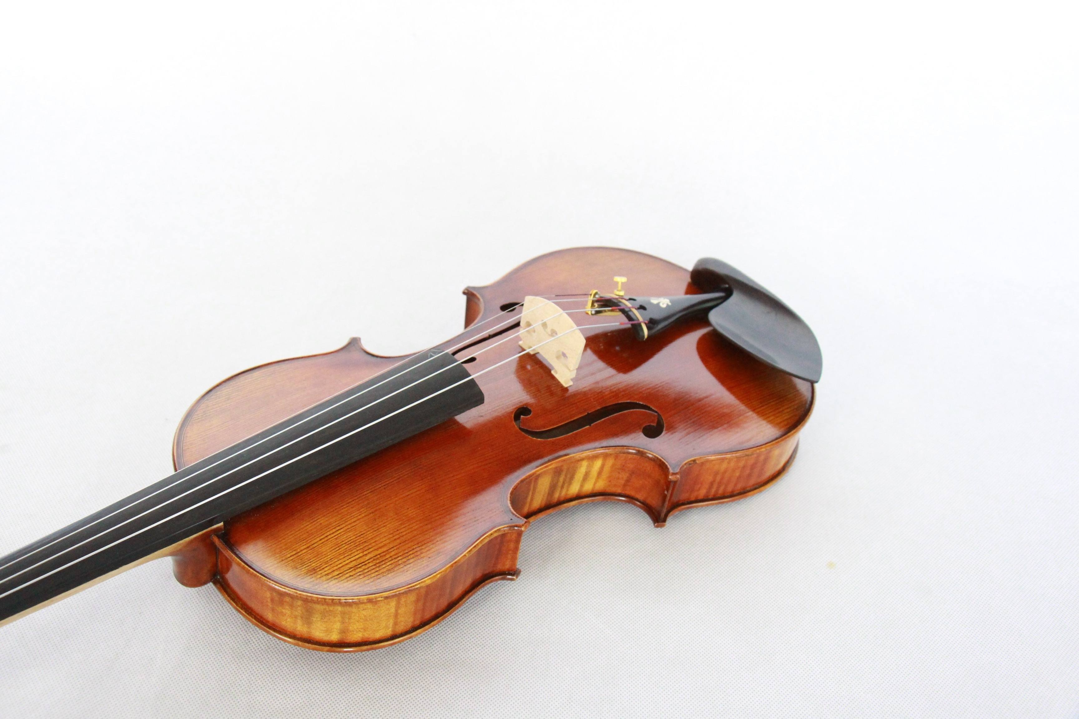 With high grade violin strings and Brazil wood violin bow professional violin