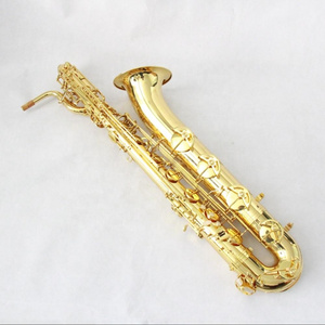 Good quality economical cheap baritone saxophone gold lacquered baritone saxophone