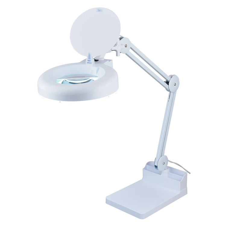 HOT Manufacturer LED Beauty Magnifying Lamp With Stand For Eyelash Extensions  Swing Arm Desk lash Lamp