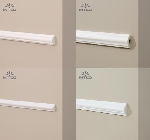 INTCO Decorative Plastic Waterproof Flexible Trim Wall Panel White Moulding Quick Install Edge Line Chair Rail