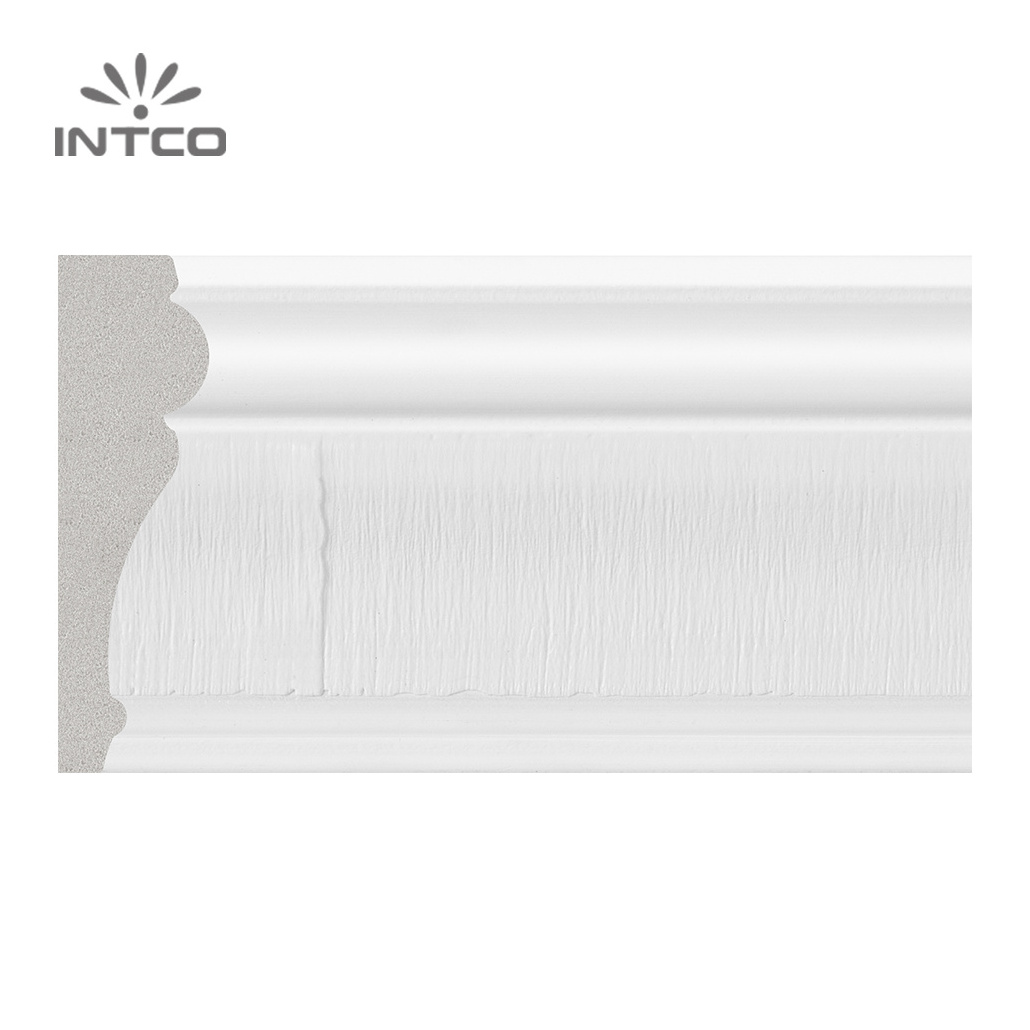 INTCO New Arrival Quick Install Plastic Flexible Trim 8.5cm Waterproof Wall Panel White Case Edge Moulding