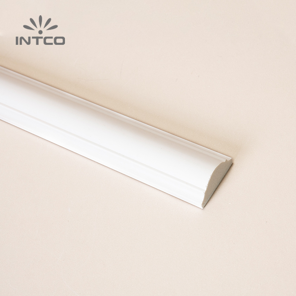 INTCO Decorative Plastic Waterproof Flexible Trim Wall Panel White Moulding Quick Install Edge Line Chair Rail