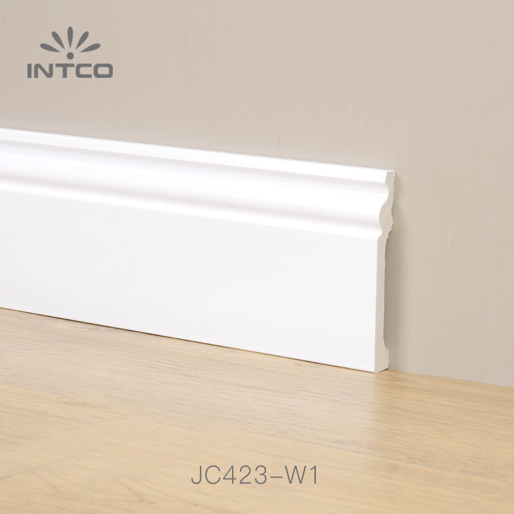 INTCO Quick Install Waterproof Decorative Plastic Foam PS Skirting Base Board