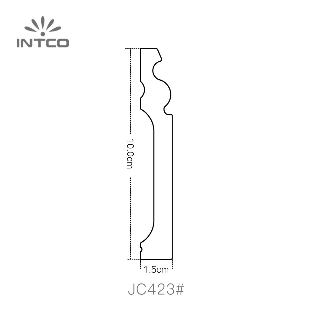 INTCO Quick Install Waterproof Decorative Plastic Foam PS Skirting Base Board