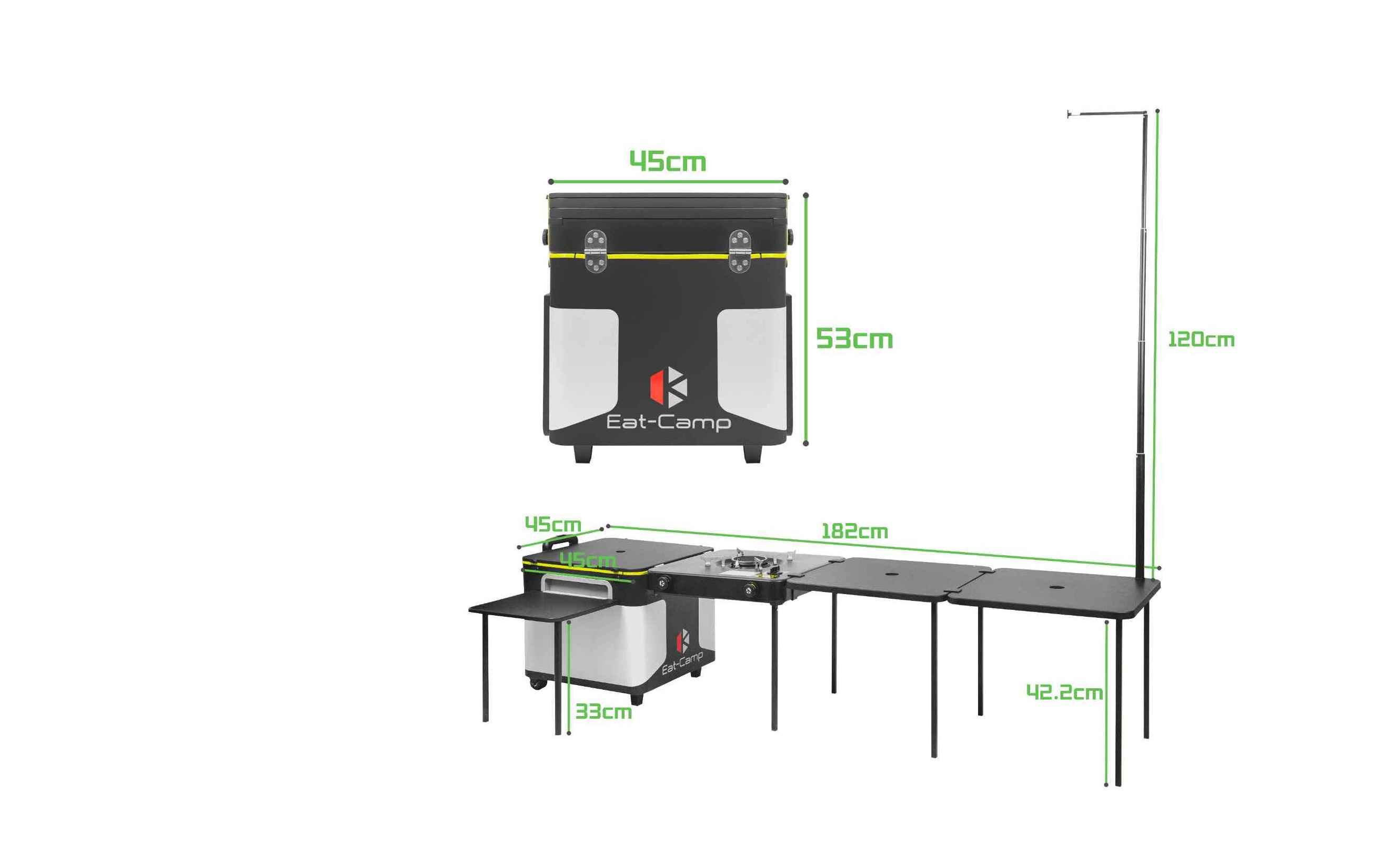 2024 Direct Factory Portable IGT Barbecue Mobile Foldable Camping Kitchen for Picnics & Campouts