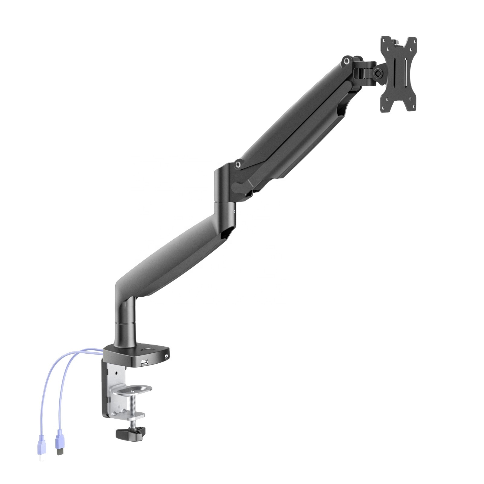 Heavy Duty Articulating Single Monitor Arm For LED/LCD Monitor Desk Mount Fits 13-32