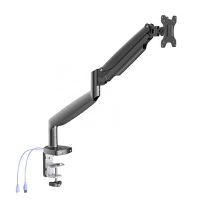 Heavy Duty Articulating Single Monitor Arm For LED/LCD Monitor Desk Mount Fits 13-32" Screen Single Monitor Stand with USB port