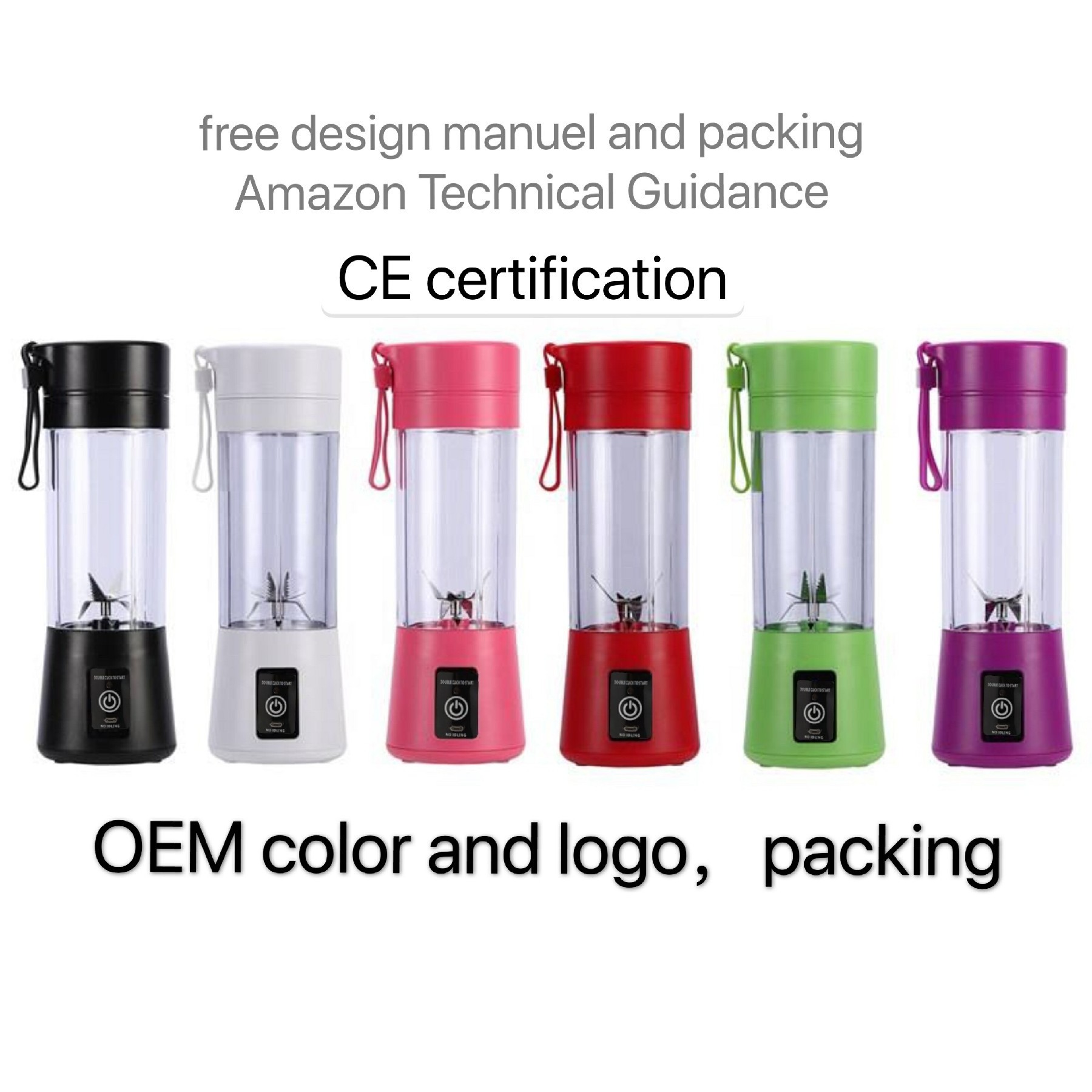 OEM portable blender juicer electric mixer,rechargeable smoothie usb blender portable mini