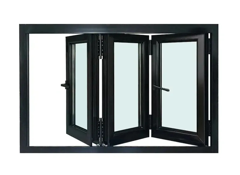 commercial Shop aluminium soundproof tempered glass vertical accordion folding up window sliding retractable screen doors