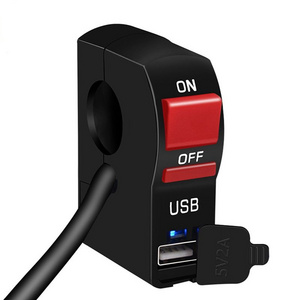 Universal Motorcycle On Off Switches With USB Motorcycle On/Off Switch With Usb Handlebar Charger Refit Accessories Switch