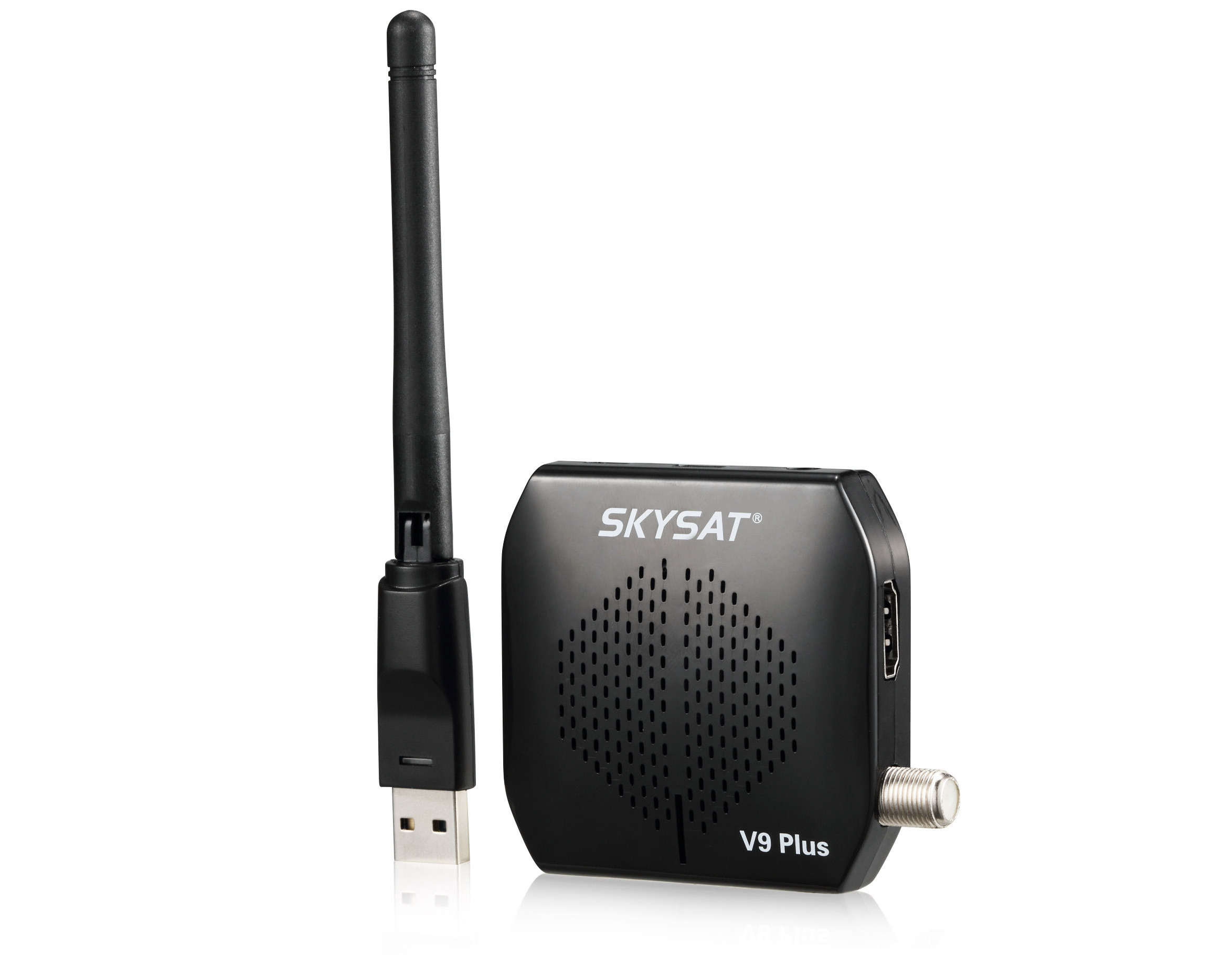 SKYSAT V9 PLUS DVB S2 digital Satellite Receiver Free to air Support PowerVu,Auto PowerVu,Biss key SKYSAT v9 plus