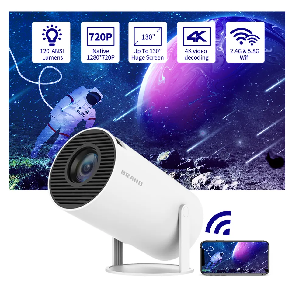 Hot selling Android Projetor HY300 android 11 system smart TV HD video Home Theater Projector auto 4k mini LCD Portable