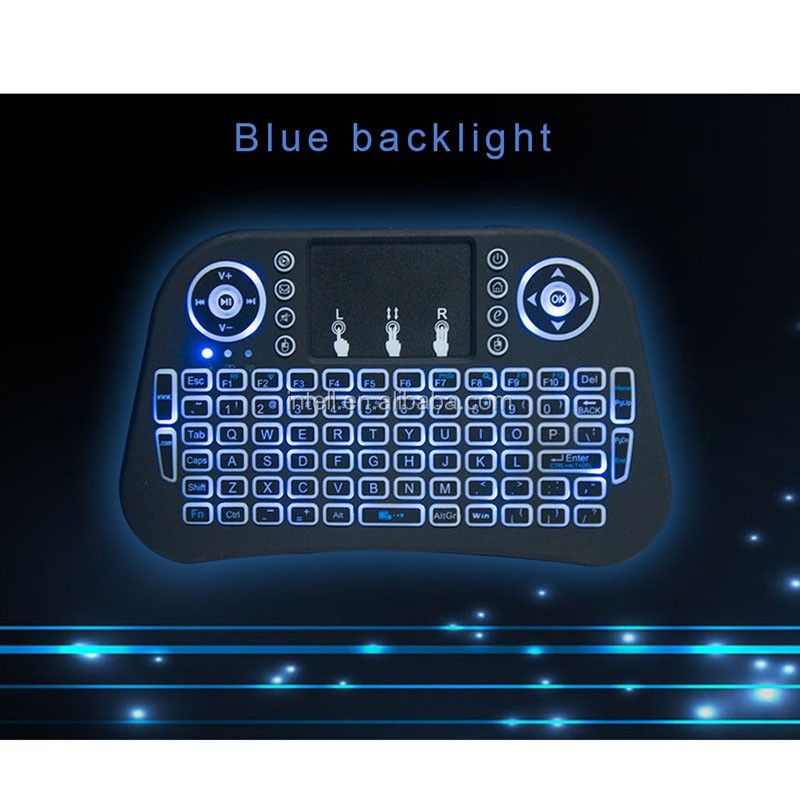 Wireless Keyboard i82.4G Mini Air Mouse Backlit RGB English Russian Spanish French thai voice  TV Box Remote Control OEM