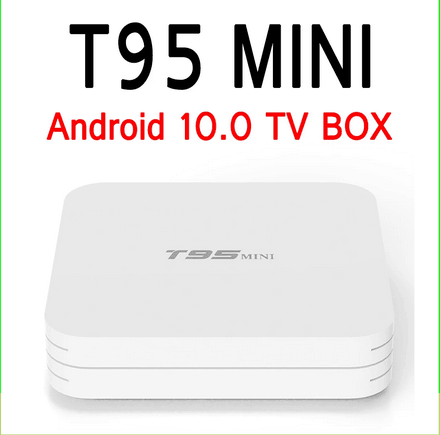 T95 Mini Smart TV Device Android 10.0 Set Top Box Quad Core 2GB 16GB STB 2.4G 4K HD WiFi TV Accessories