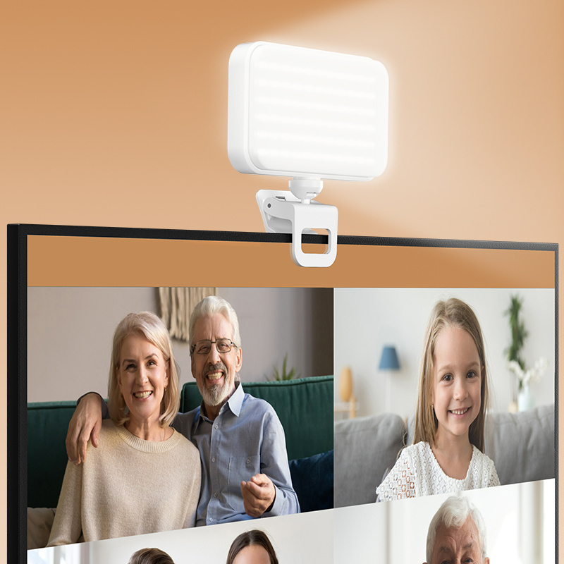 New photography camera light clip, portable mini mobile phone fill light led selfie video conferencing light