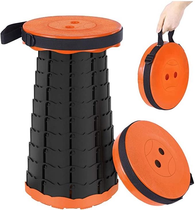 Lifestyle Upgraded Portable Collapsible Stool Folding Stool Lightweight and Sturdy Retractable Telescopic Stool