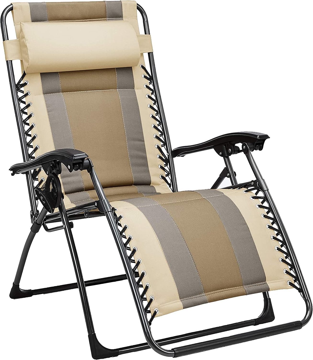 Adjustable padded Zero Gravity Lounge Chair Recliners for Patio, Pool ,beach chair,sun lounger w/Cup Holder